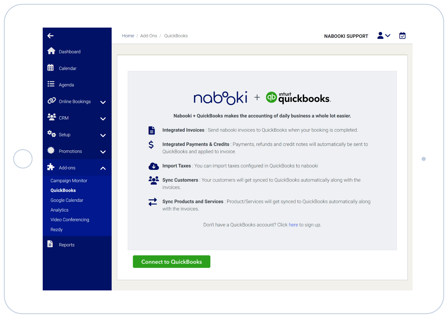 QuickBooks Streamline finances with Nabooki's Google Calendar add-on